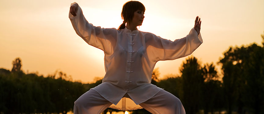 Qi Gong Sunset woman